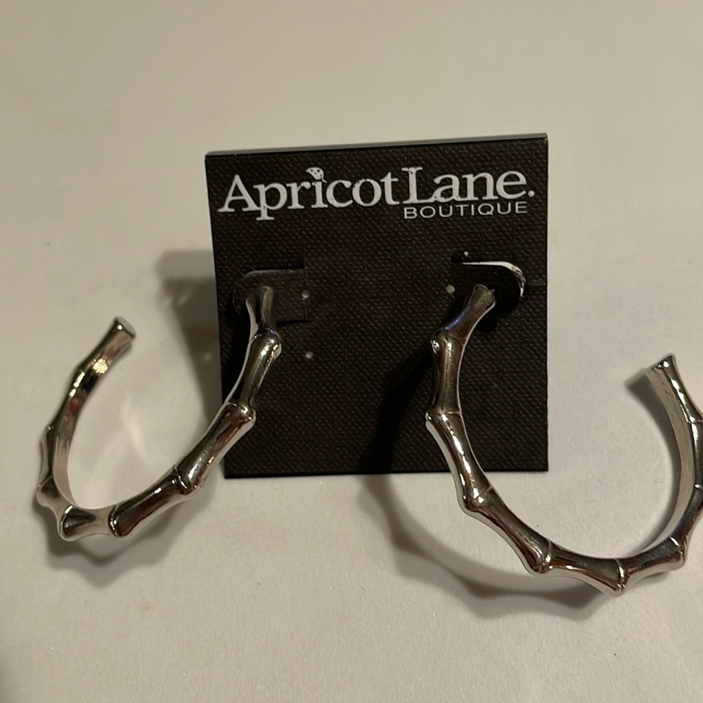Apricot Lane Earrings-silver large hoop earrings on posts